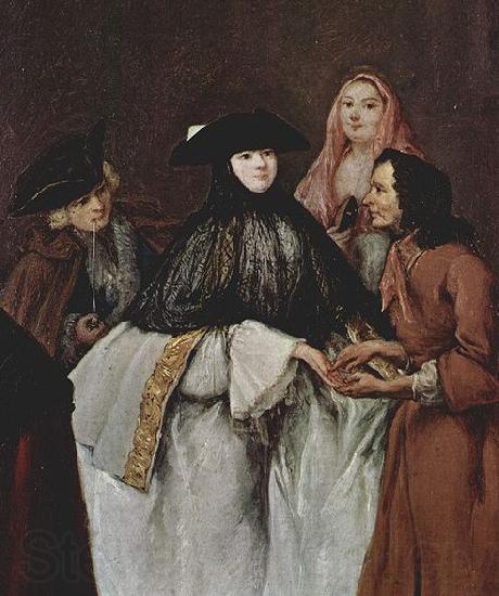 Pietro Longhi Die Wahrsagerin Norge oil painting art